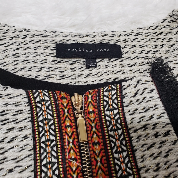 English Rose Shimmer Front zip Vest size small - Picture 2 of 5